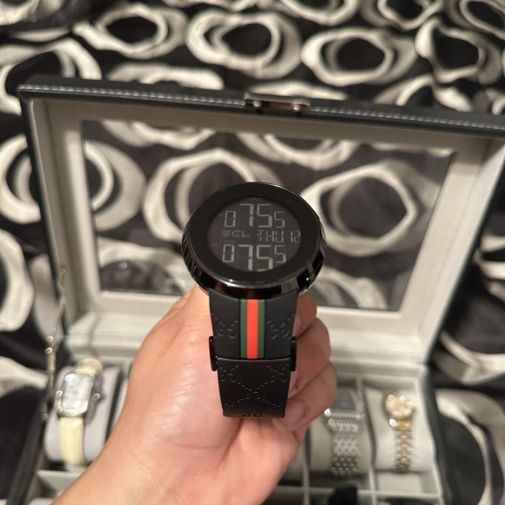 Gucci Digital Watch 114 IGucci Black Mens Unisex Bla… Gem